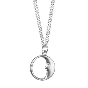 Tiffany Man the Moon pendant double chain necklace Silver CO
